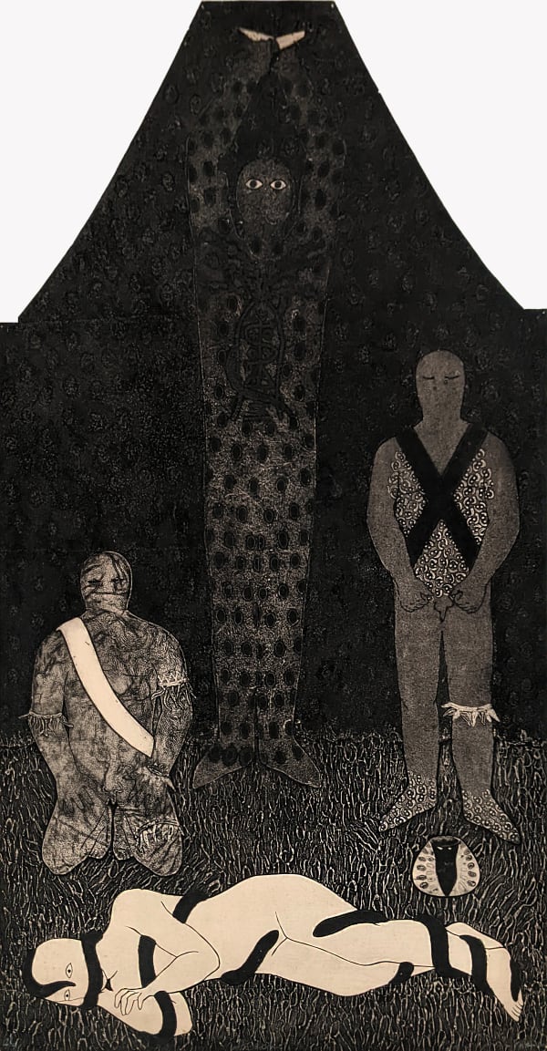 Belkis Ayón Manso, Acecho (Stalking), 1989