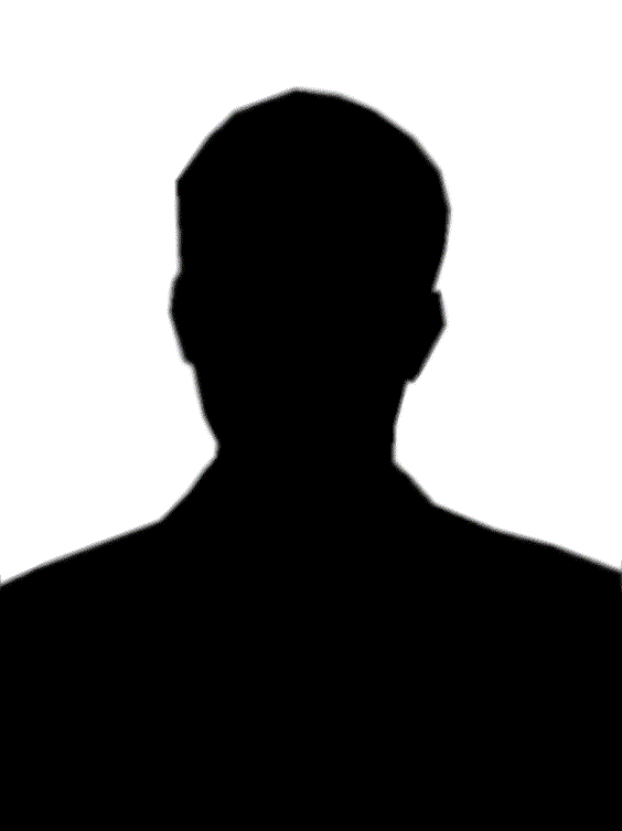 Stylised silhouette of the head and shoulders of a person.